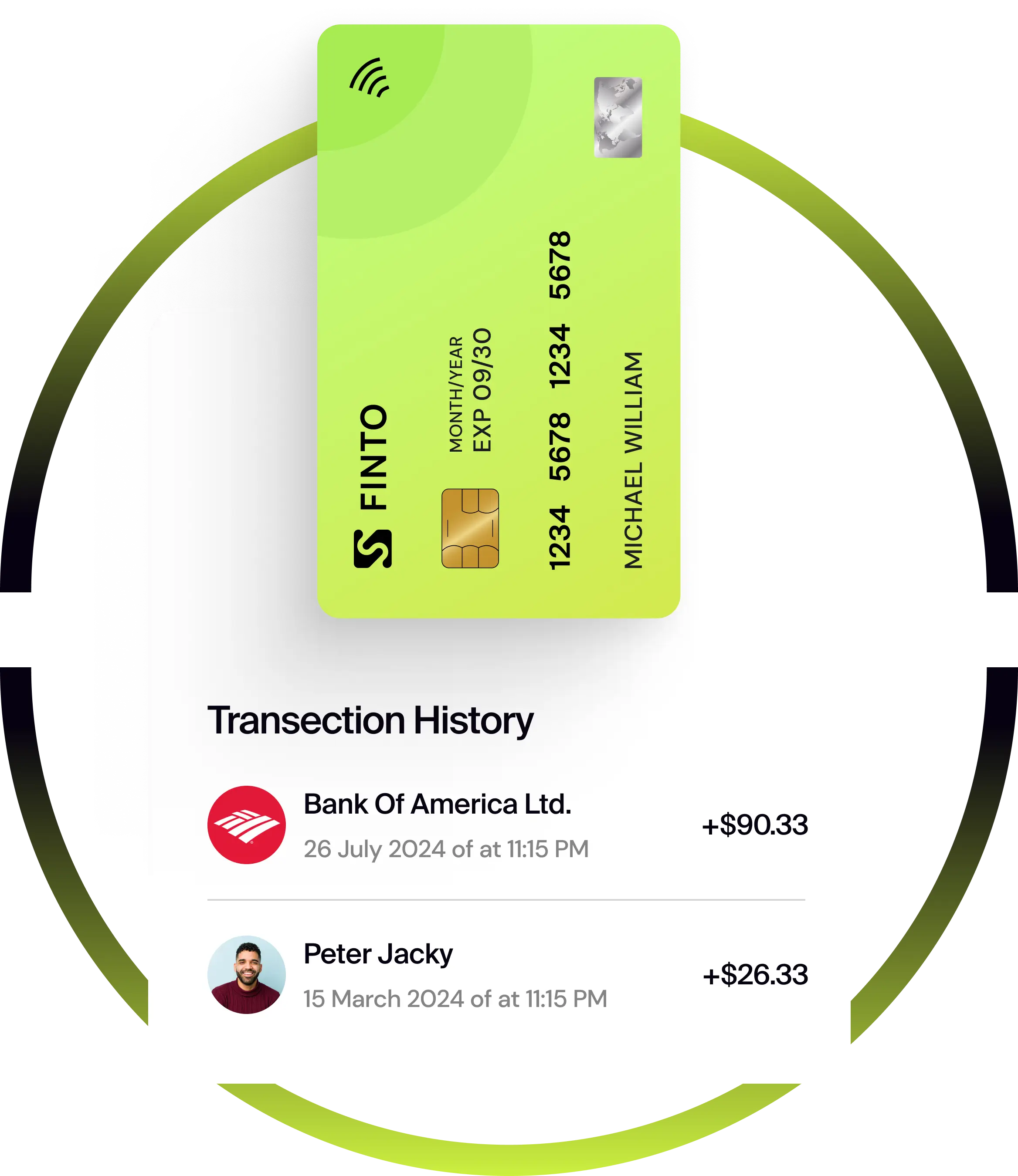 Fast Pay card transaction UI